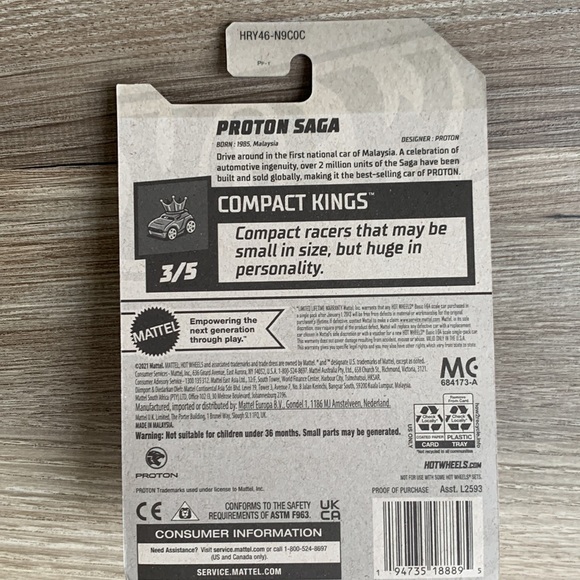 Hot Wheels Car Proton Saga HW Compact Kings 3/5 Hotwheels New in Mainline 2024 - Picture 3 of 4